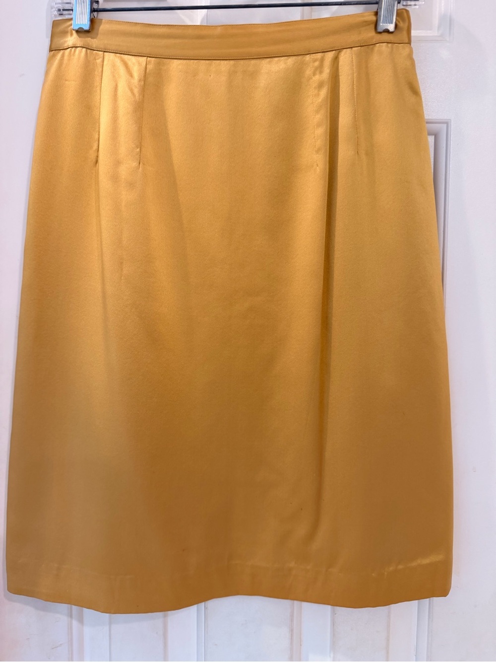 AKA New York Golden Silk Straight Skirt, Fully Lined, Back zip, Elegant! Sz 8 - Picture 11 of 15